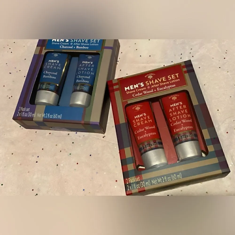 💥Bolero Men’s lot of 2 Shave Set Shave Cream🛍After Shave Lotion 2 Fl OZ …